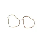 Aros de acero corazón dorado