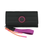 Billetera con aplique y llavero Trendy