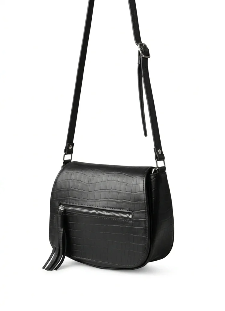 cartera negra de cuero nina bella lupita