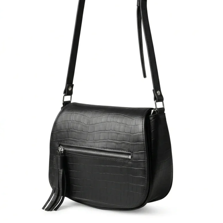 cartera negra de cuero nina bella lupita